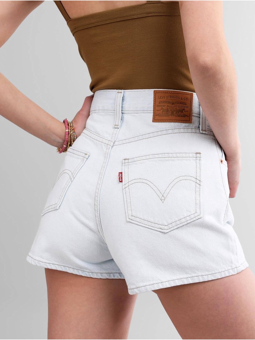 Levi's Light Blue High-Rise Denim Shorts